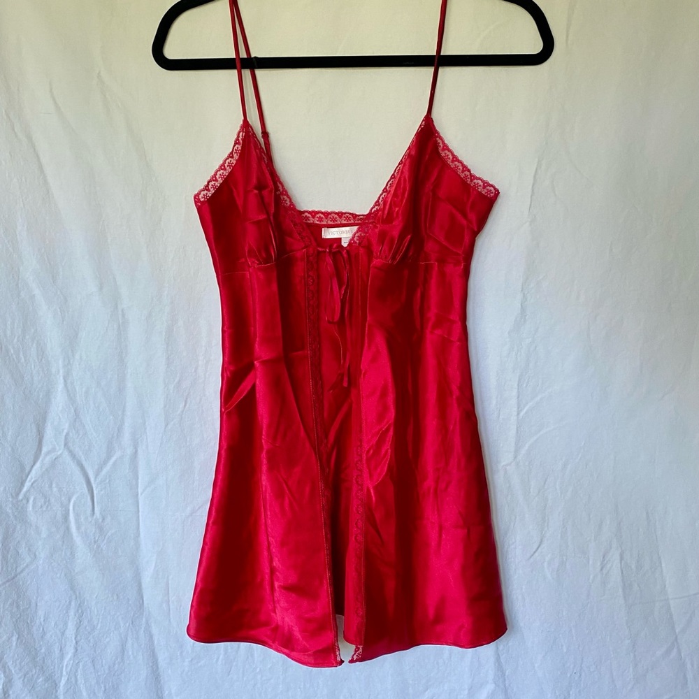 Victoria’s Secret Red Open Front Cami Lingerie